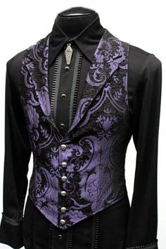 Lucifer Clothes, Aristocrat Vest, Goth Men, Black Tapestry, Purple Suits, Steampunk Accessories, Purple Outfits, Steampunk Clothing, Mens Vests