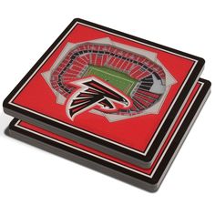 atlanta football stadium coasters set of 4 - view 1 / 2 on red and black