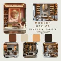 Sherwin Williams, Modern Office Paint Palette, Home Paint Colors, Whole House Color Scheme, Coordinating Colors, Whole Home Paint Colors