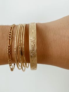 Marigold Floral Cuff Bracelet Gold Wide Cuff Bangle Bracelet - Etsy Wide Gold Bracelet For Women, Thick Gold Bracelet For Women, Gold Filled Bracelets, Gold Bangle Stack, Gold Bangles Design Indian, Gold Bracelets Design, Gold Bracelet Aesthetic, Golden Cuffs, Gold Jewellery Bangles