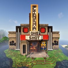 an image of a movie theater in minecraft