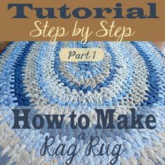 a crocheted rug with the words how to make rag rugs on it