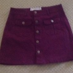 Cute Stylish Maroon Brushed Denim Mini Skirt Casual Purple Mini Skirt For Fall, Casual Purple Skirt With Pockets, Denim Mini, Denim Mini Skirt, Color Purple, Mini Skirt, Womens Skirt, Mini Skirts, Womens Sizes