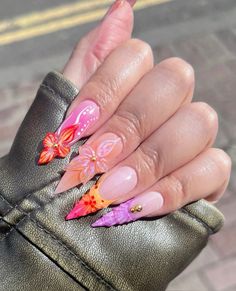 Bday Nails, Kutek Disney, Unghie Sfumate, 3d Flower Nails, Nail Swag, Bling Acrylic Nails, Square Acrylic Nails, Fire Nails, Pretty Acrylic Nails