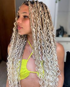 Goddess Braids With Color, Bohemian Braided Hair, Curly Braided Hairstyles, Braids Blonde, Parting Hair, Gorgeous Braids, Dutch Braid Hairstyles, Highlights Curly Hair, Biracial Hair