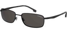 Carrera Men's Polarized Matte Black Retangle Sunglasses - CA Frame Size Guide Product Description Carrera Men's Polarized Matte Black Rectangle Sunglasses - CA8043S-0003-M9 This model by Carrera offers men a rectangle style frame made from metal in a matte black finish. Features include self-adjusting nose pads and rubberized temple tips. Fitted with grey polarized lenses that minimize glare and provide 100% UV. Finished with branding at temples and on the upper left lens.  Guaranteed brand new Black Rectangular Sunglasses With Metal Frame, Black Rectangle Sunglasses, Sunglasses Packaging, Womens Eyewear Frames, Carrera Sunglasses, New Wayfarer, Uv Sunglasses, Black Rectangle, Rectangular Sunglasses