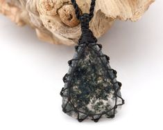 Beautiful handmade Macrame green Moss Agate crystal pendant, with an adjustable black necklace cord. Moss Agate, as a prosperity and abundance crystal, attracts wealth and explanation in all fields of life. It helps in successful new beginnings and can bring new love into your life. This beautiful necklace can be the perfect meaningful gift for a loved one or yourself! ►►This is a one-of-a-kind necklace, you will receive EXACTLY the one seen in the photos! *'¨) ¸.*'¸.**'¨) ¸. (¸.*' (¸.*` ♥ *FREE Adjustable Hand-wrapped Moss Agate Necklace, Spiritual Black Crystal Necklace With Adjustable Cord, Handmade Moss Agate Crystal Necklaces As Gift, Handmade Moss Agate Crystal Necklace For Gift, Pendant Crystal Necklace With Adjustable Cord As Gift, Moss Agate Necklace, Moss Agate Jewelry, Moss Agate Crystal, Gifts For Friend