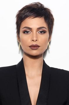 Super Short Hair, Very Short Hair, Short Pixie Haircuts, Short Pixie Cut, Short Hairstyle, Trending Hairstyles, Straight Human Hair, Short Hair Styles Pixie