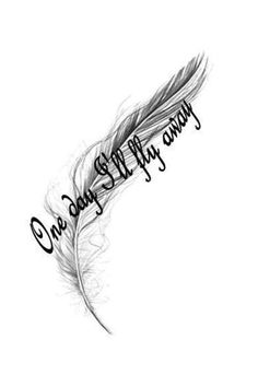 a black and white photo of a feather with the words one bad ally on it