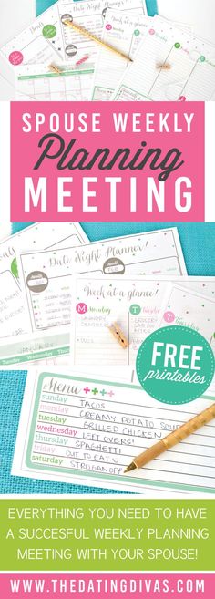 the free printable house weekly planning meeting