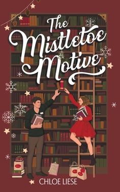 the mistlete motive by choie liese is shown in front of a bookshelf