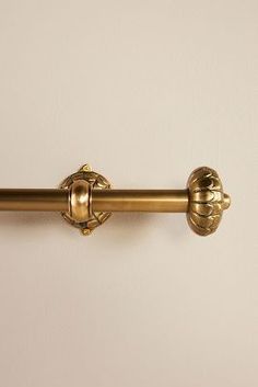 Johanna Curtain Rod | Anthropologie Anthropologie Curtains, Brass Curtain Rod, Gold Curtain Rods, Brass Curtain Rods, Chenille Curtains, French Curtains, Unique Hardware, Double Rod Curtains