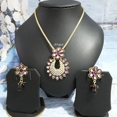 This beautiful handcrafted kundan,pearl, enamel work pendant necklace jewellery set with matching earrings will add charm and charisma to your beautiful personality. Wear it with any of your formal or casual outfits and grab compliments all the way. Chain Type: Mash Chain  Chain Length: 39.5cm + 7.5cm  Chain Closure: Lobster Clasp  Pendant Size: L x 6cm / W x 4.1cm Earrings Size: L x 4.5cm / W x 2.4cm Stone: Kundan, Pearl Package Includes: Pendant, Necklace, Earrings Stone Colour: Clear White, P Kundan Necklace With Pearl Pendant For Diwali Gift, Meenakari Pendant Jewelry Sets As A Gift, Pearl Jewellery Set, Pakistani Jewellery, Earrings Chain, Silver Necklace Set, Pearl Necklace Set, Pearl Jewelry Sets, Pakistani Jewelry