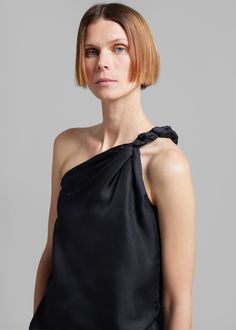 Loulou Studio Adiran Top - Black – The Frankie Shop Elegant One Shoulder Silk Blouse, Elegant One-shoulder Silk Blouse, One-shoulder Silk Blouse For Party, Formal Silk One-shoulder Top, One Shoulder Silk Top For Formal Occasions, One-shoulder Silk Top For Formal Occasions, Silk Top With Asymmetrical Neckline For Party, Silk Top With Asymmetrical Neckline For Formal Occasions, Formal Silk Top With Asymmetrical Neckline