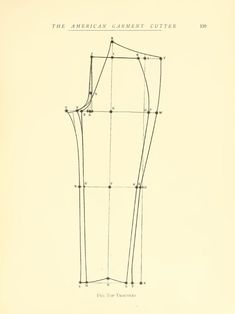 an old fashion diagram showing the waist and back of a woman's dress, with measurements