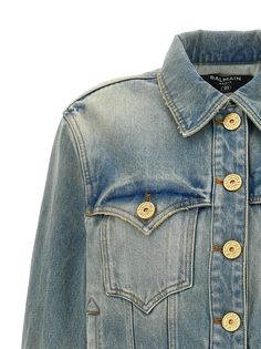 100% Cotton Balmain Vintage, Balmain Jacket, Balmain Blazer, Barbour Steve Mcqueen, Jean Vintage, Balmain Paris, Vintage Denim Jacket, Pierre Balmain, Denim Jacket Women