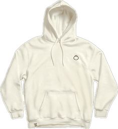 White Fleece Hoodie For Everyday, White Everyday Hoodie With Double-lined Hood