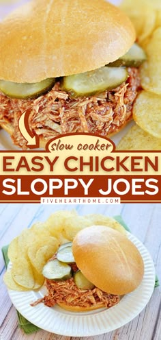 Slow Cooker Chicken Sloppy Joes Crockpot Chicken Sloppy Joes, Pulled Chicken Sloppy Joes, Sloppy Chicken Sandwiches Crock Pot, Sloppy Joe Recipe Chicken, Chicken Sloppy Joes Shredded, Shredded Chicken Sloppy Joes, Chicken Sloppy Joes Crock Pot, Sloppy Joe Chicken, Sloppy Chicken Sandwiches