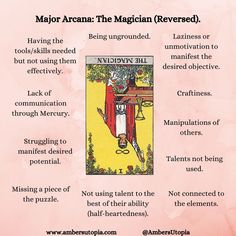 The Magician, in reversed position from the Major Arcana suit in the tarot deck and its meanings, including the astrology and numerology meanings.

#TheMagician #MajorAcarna #TarotCardMeanings #Tarot The Magician Reversed, Magician Reversed, The Magician Tarot Card, Magician Tarot Card, Ace Of Wands, Magician Tarot