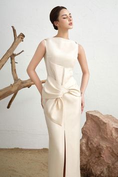 Dona A-line Sleeveless Silk Chiffon Floor Length Dress | MEAN BLVD Pre-draped Sleeveless Gala Dress, Pre-draped Silk A-line Evening Dress, Elegant A-line Silk Dress For Parties, Elegant Summer Maxi Dress With Lined Bodice, Elegant A-line Maxi Dress With Fitted Bodice, Elegant Evening Dress With Pleated Bodice For Spring, Elegant Chiffon Evening Dress For Wedding, Elegant Sleeveless Dress With Lined Bodice, Elegant Sleeveless A-line Dress For Formal Occasions