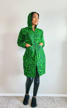 This beautiful hoodie jacket is made with ankara fabric, fully lined, has 2 front inner pockets and a zipper at the front. Ankara Hoodie, Hoodie Dresses, Ankara Fashion, Womens Hoodies, Cute Blouses, Ankara Fabric, Ankara Styles, African Fabric, Custom Dresses