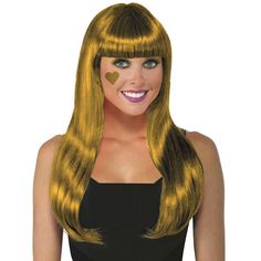 Long Gold Tinsel Wig color line Forum Novelties female lady costume hair flash Wig With Tinsel, Tinsel Wig, Gold Wigs, Wig Color, Halloween Costume Accessories, Wigs Online, Long Wigs, Color Lines, Couples Costumes