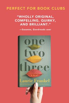 the book cover for one two three by laurie trukkel is shown in front of a red background