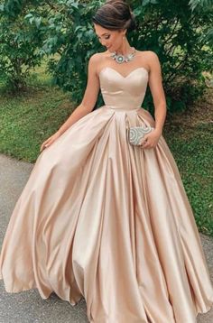 Strapless+A+Line+Long+Champagne+Prom+Dresses+,Formal+Dresses Processing+time:+7-21+business+days+ Shipping+Time:+3-5+business+days "Fabric:Stain+ Hemline/Train:Floor-length+ Back+Detail:+Zipper+ Sleeve+Length:+ Embellishments:+ Shown+Color:+Refer+to+Image+ Built-In+Bra:+Yes"+ This+i... Poofy Prom Dresses, School Dance Dresses, Winter Formal Dresses, Sweetheart Prom Dress, A Line Prom Dresses, Color Champagne, Satin Prom Dress, Prom Dresses Ball Gown, Long Prom Dress