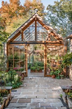 30 Greenhouse Ideas: Creative Designs for Your Home Garden Farmhouse Style Greenhouse, Backyard Botanical Garden, Greenhouse Garden Layout, Pretty Greenhouse Ideas, Home Farm Garden, Greenhouse Layout Floor Plans, Costco Greenhouse Ideas, Greenhouse Building Plans, Northern Greenhouse