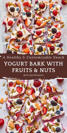 yogurt bark with fruits and nuts