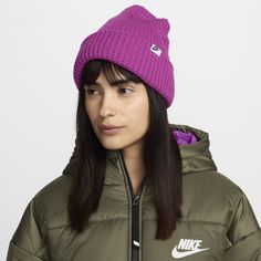 Introducing a waffle knit version of our iconic Peak beanie. Plush and pillowy, it’s a dream addition to any beanie collection. Beanie Collection, Nike Hat, Purple Hats, Grey Beanie, Waffle Knit, Knit Beanie, Beanie Hats, Color Light, Purple Color