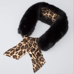 Whbm Faux Fur Scarf ... Perfect Accent For Sweaters! Collar Scarf Self Tie Closure Approximately 3.25” Wide X 50” Long ... Length Of Fur 21.5” Animal Print Scarf Coverup, Faux Fur Scarf, Collar Scarf, Scarf Shop, Scarf Tie, Ways To Wear A Scarf, Fairy Clothes, Faux Fur Scarves, Fur Accessories