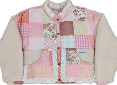 Pink Outerwear With Pockets For Loungewear, Pink Quilted Outerwear For Cold Weather, Pink Cotton Outerwear With Fleece Lining, Cozy Pink Outerwear With Pockets, Winter Pink Patchwork Outerwear, Winter Patchwork Pink Outerwear, Pink Patchwork Winter Outerwear, Pocket Styles, Perfect Coat