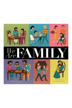 we are family poster with people in different colors