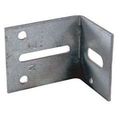 a metal corner with holes in the middle