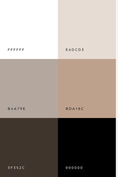 the color palette is neutral and black, white, brown, and beige with different words