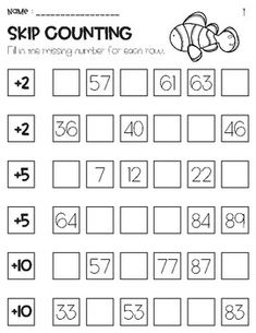 a printable worksheet for counting numbers