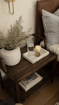 Nightstand Styling, Nightstand Decor, Room Deco, Bedroom Night Stands, Dream House Decor, Home Tour, Dream Home Design, 인테리어 디자인, Home Decor Bedroom