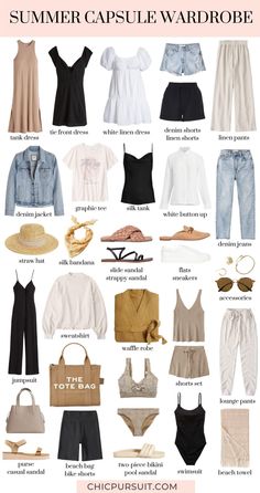 Capsule Wardrobe Women, Spring Summer Capsule Wardrobe, Classic Capsule Wardrobe, Mode Tips, Capsule Wardrobe Outfits, Fashion Capsule Wardrobe, Europe Outfits, Summer Capsule