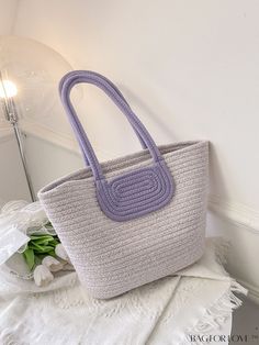 BagForLove - Chic Crochet Single Shoulder Tote Bag for Stylish Beach Vacations Purple Beach, Chic Crochet, Beach Vacations, Beach Getaways, Word Wrap, Shoulder Tote Bag, Shoulder Tote, Womens Tote Bags, Crochet Bag