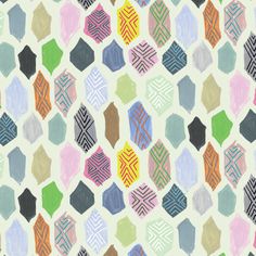 an abstract pattern with many different colors and shapes on it's surface, in pastel shades