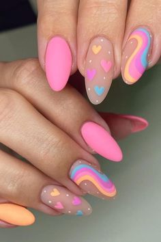 Follow & See more post collection in my pin bio, Thank you. Read more inspo & article at Our website. #nail #nails #naildesign #design #nailart #art #summer #summernail Retro Nail Ideas, Retro Nail Art Vintage, Easter Egg Nails, College Nails, Birthday Nail Designs, Pastel Nail Art, Easter Nail, Easter Nail Designs, Celebrity Nails