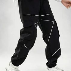 Black Hip Hop Boys Joggers With Pockets, Sz 14/15, Lightweight, Nwt In Orginal Packaging Black Cotton Cargo Pants With Letter Print, Black Casual School Pants, Casual Black School Pants, Black School Pants With Pockets, Boutine La, Boys Joggers, Kids Bottoms, Hip Hop, Kids Shop