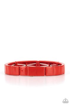 Material Movement Red Bracelet-Jewelry-Paparazzi Accessories-Ericka C Wise, $5 Jewelry Paparazzi accessories jewelry ericka champion wise elite consultant life of the party fashion fix lead and nickel free florida palm bay melbourne Red Bangle Bracelets For Festivals, Red Bangle Bracelet For Festivals, Cheap Red Plastic Bracelets, Spring Pantone, Hand-strung Red Wristband Bracelet, Unique Hand-strung Red Bracelets, Red Bracelets, Fiery Red, Red Jewelry