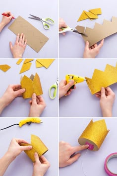 the process to make a paper bird with scissors