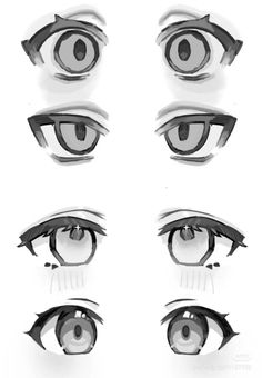 some eyes with different shapes and sizes