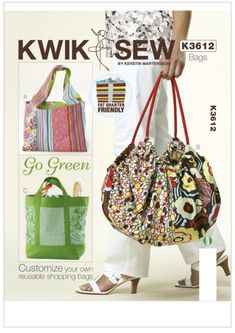 an advertisement for kwik sew bags