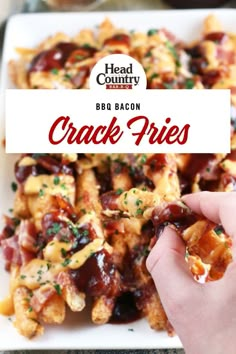 Drunken Mac Fries, Bbq Loaded Fries, Husband Fries, Bbq Food Truck Ideas, Bar Food Ideas Restaurant, Loaded Fries Ideas, Loaded French Fries Recipe, Subway Sauces, Fry Yay