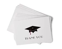 thank you cards with a graduation cap on them