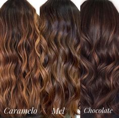 Curly Caramel Balayage, Honey Caramel Balayage On Dark Hair, Easy Ponytail Hairstyles, Easy Ponytail, Brown Hair Color Shades, Ponytail Hairstyles Easy